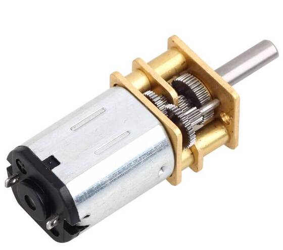 Karbon Fırçalı Mikro Metal DC Motor 12V 32rpm 1000:1