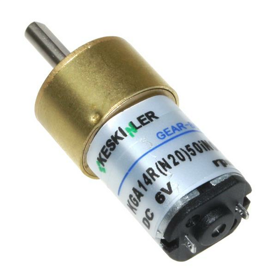 KGA14 6V 350Rpm 14mm Redüktörlü Dc Motor