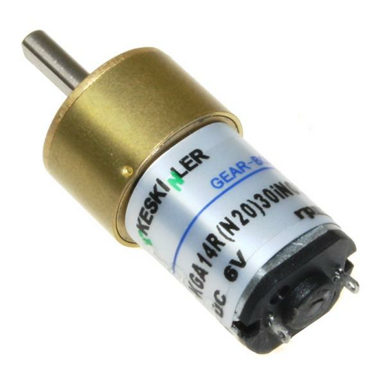 KGA14 6V 650Rpm 14mm Redüktörlü Dc Motor