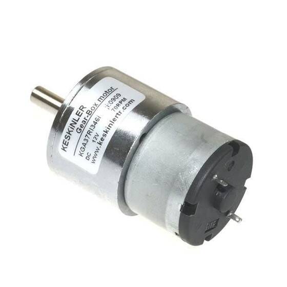 KGA37 12V 70 Rpm 37mm Redüktörlü Dc Motor