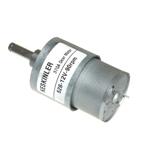 KGA37 12V 90Rpm 37mm Redüktörlü Dc Motor