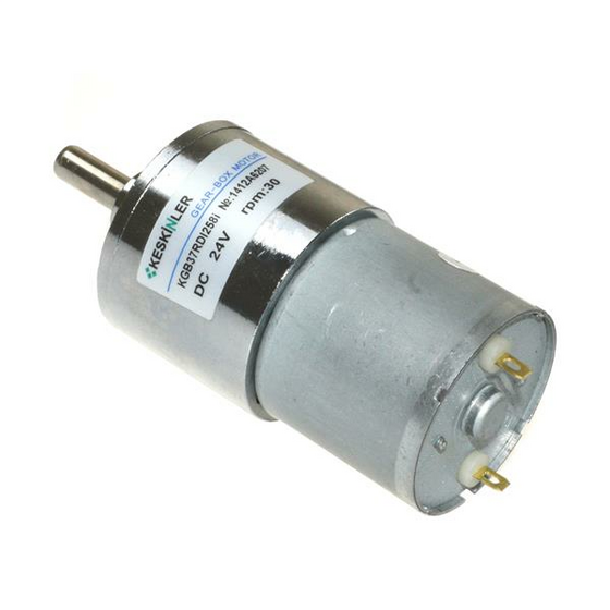 KGB37 24V 30Rpm 37mm Redüktörlü Eksantrik Dc Motor