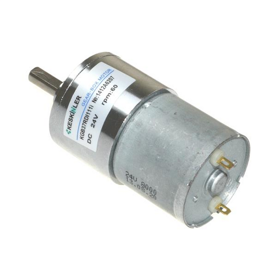 KGB37 24V 60Rpm 37mm Redüktörlü Eksantrik Dc Motor